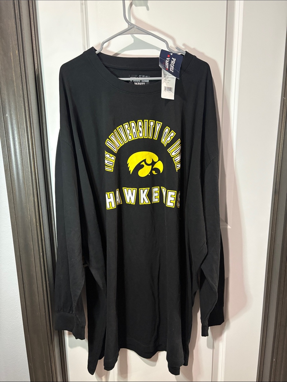 Varsity Black Long-Sleeve Hawkeyes Graphic Shirt